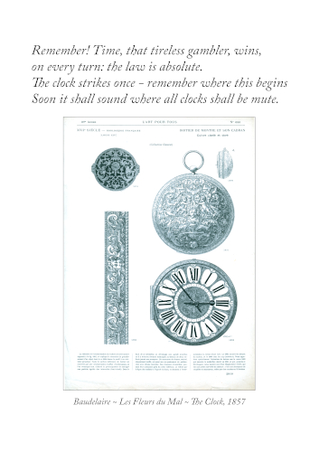Charles Baudelaire The Clock poetry print